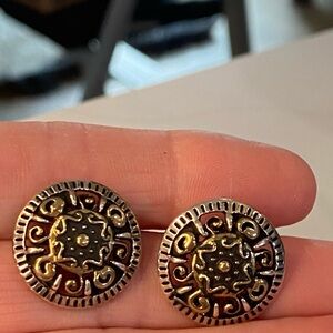 Carolyn Pollack Relios Sterling Sliver Southwestern Earrings